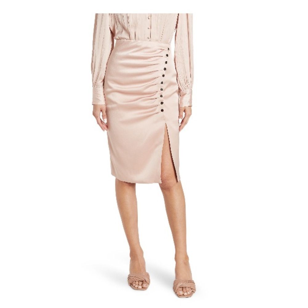 Bcbgmaxazria skirt with slit and buttons small